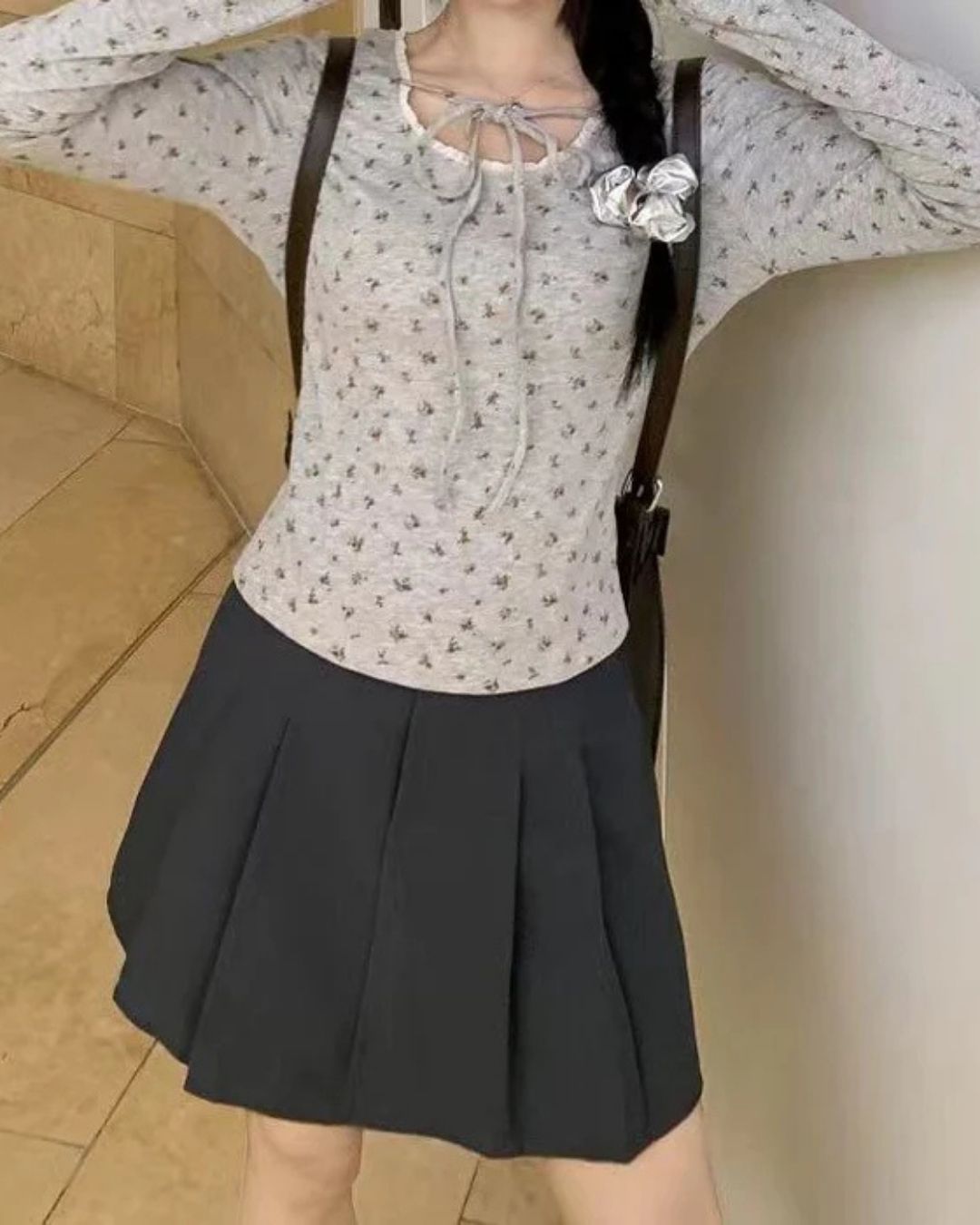 小花柄ロンT