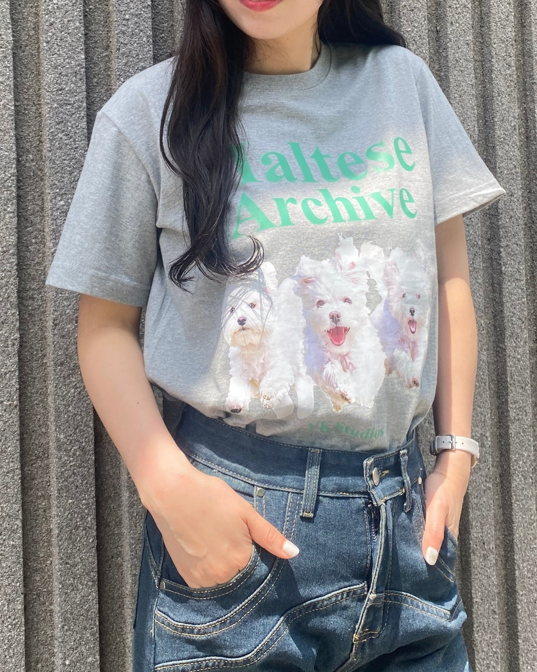 ドッグプリントTシャツ