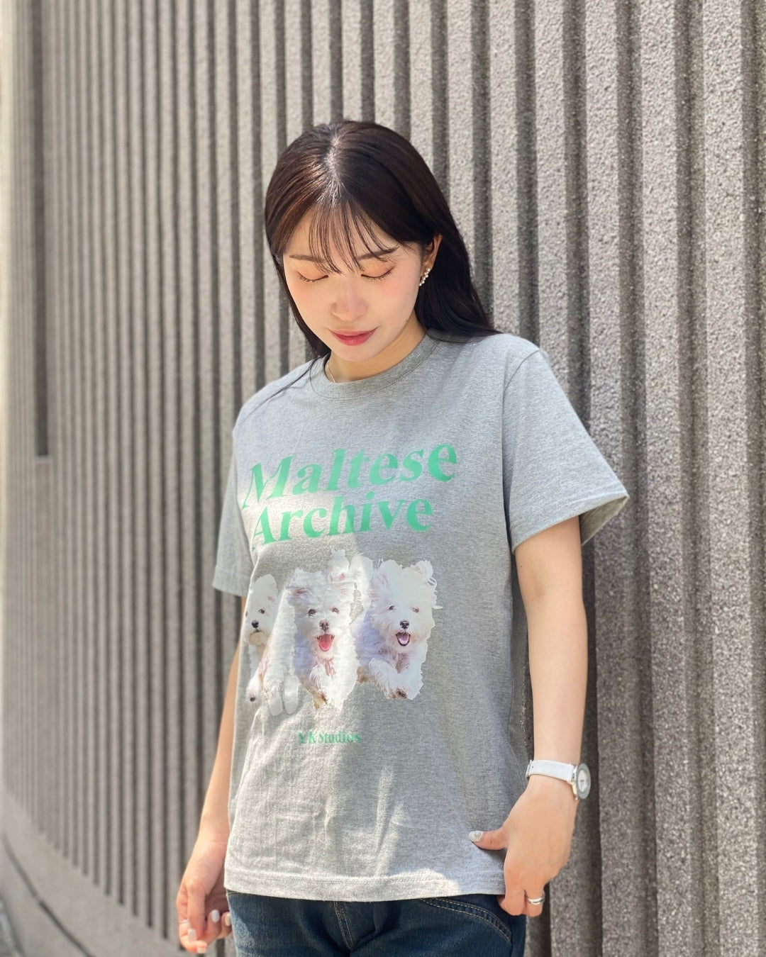 ドッグプリントTシャツ