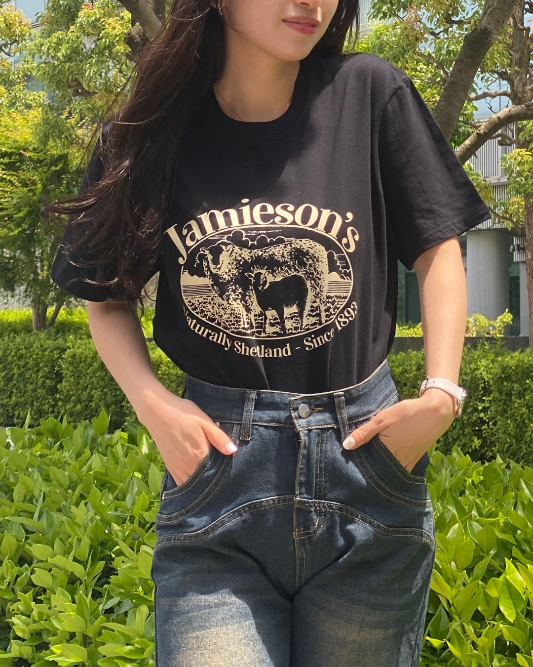 レトロプリントTシャツ