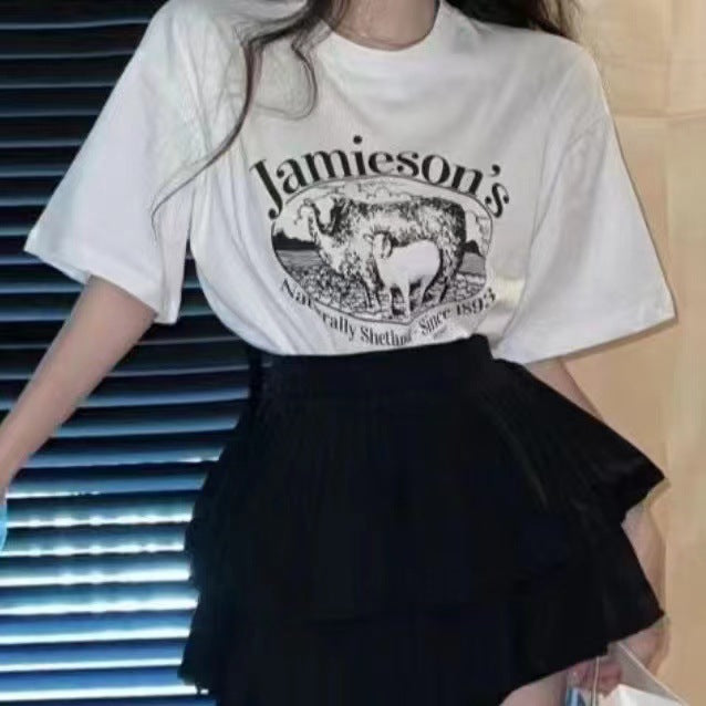 レトロプリントTシャツ